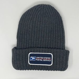 USPS Beanie thick chunky with Retro United States Postal Service mail logo